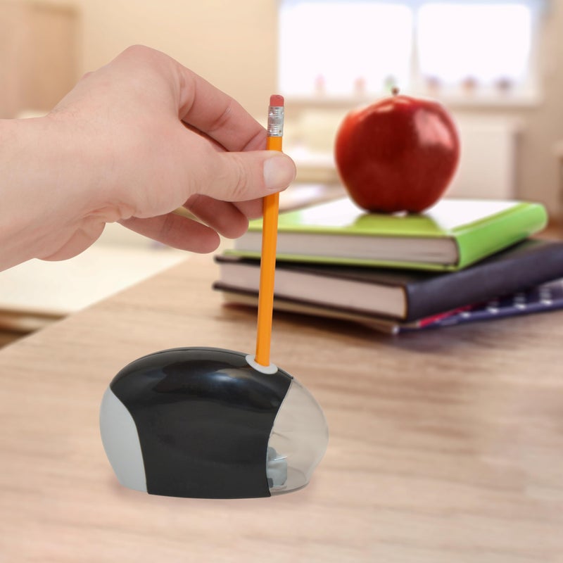 Westcott 55851 Small Battery Powered Pencil Sharpener for School, Home, and Work, Black - Image 2